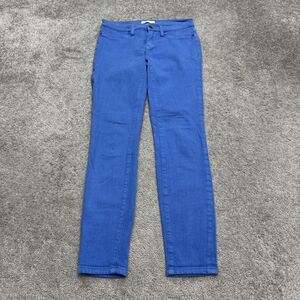 Lila Ryan Skinny Denim Jeans Womens 25 Ultra Marine Blue Mid Rise Stretch 28x28